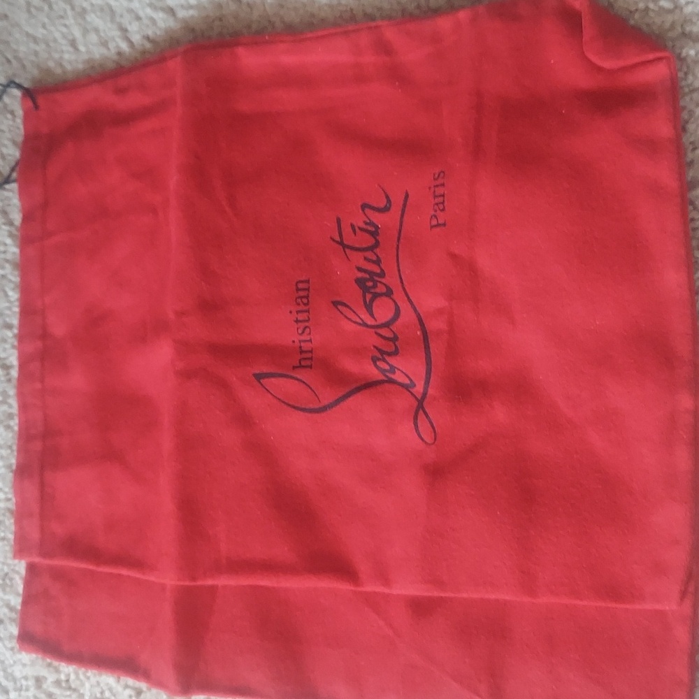 CHRISTIAN LOUBOUTIN RED FELT SHOE DUST BAGS NEW 15x12